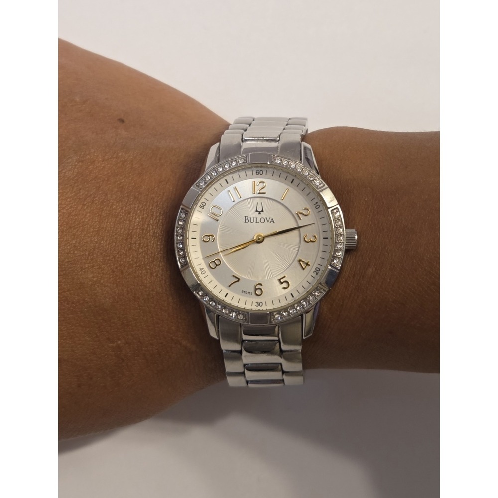 Womens Bulova Watch 96L153 Crystal 2 Tone Dial 6.75" New Battery